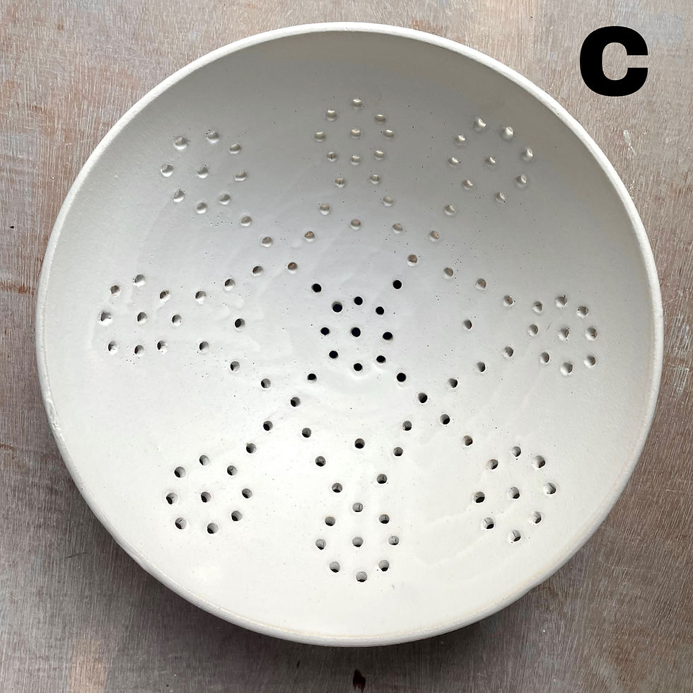 Thumbnail: Stoneware berry bowls finished in Fat White glaze