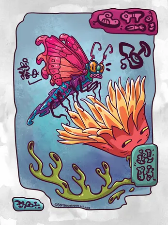 Pollinator series of prints by Corey Barba