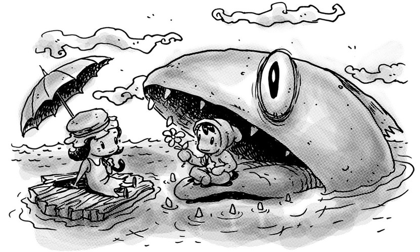 Winsor & Newton Black  India Ink and Digital drawing and concept created by Corey Barba.
