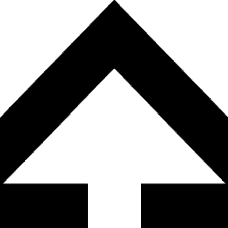 Alpha Motor logo – black triangular symbol with an upward-pointing arrow, representing progress in electric truck innovation.