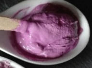 face mask made with purple clay
