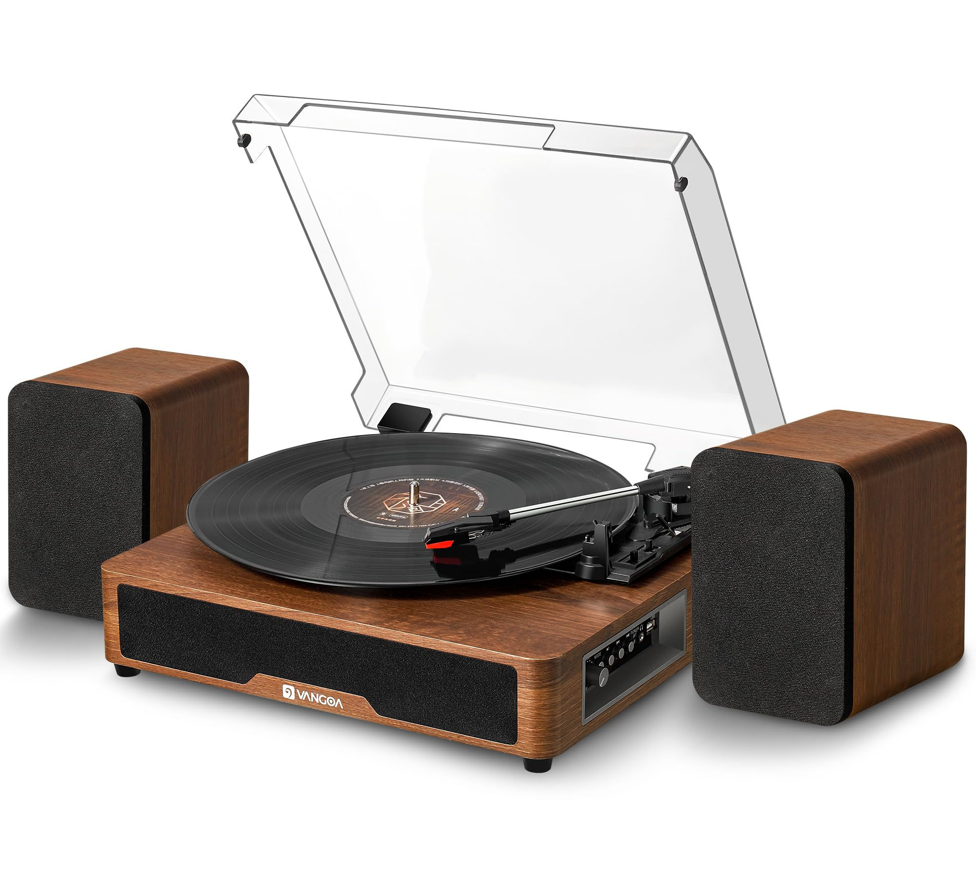 Vangoa Classic Vinyl Turntable with Bluetooth and Speakers