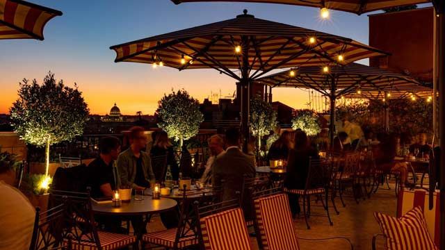 Views of Cielo Terrace at the Rocco Forte Hotel De La Ville