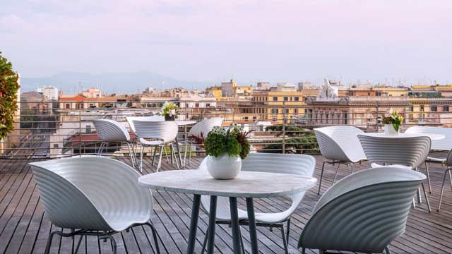 Views of the Radisson Blu es. Hotel rooftop