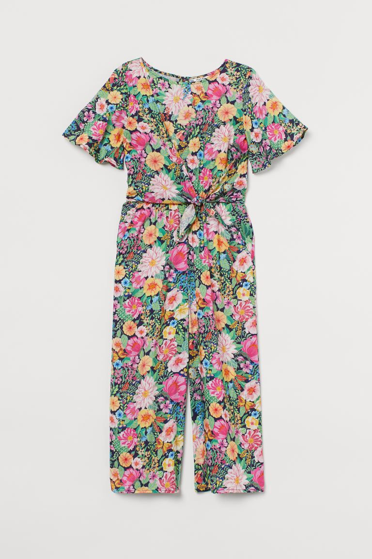 Floral viscose jumpsuit