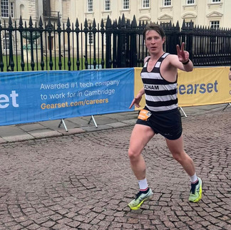 A photo of Jonty running the Cambridge Half Marathon