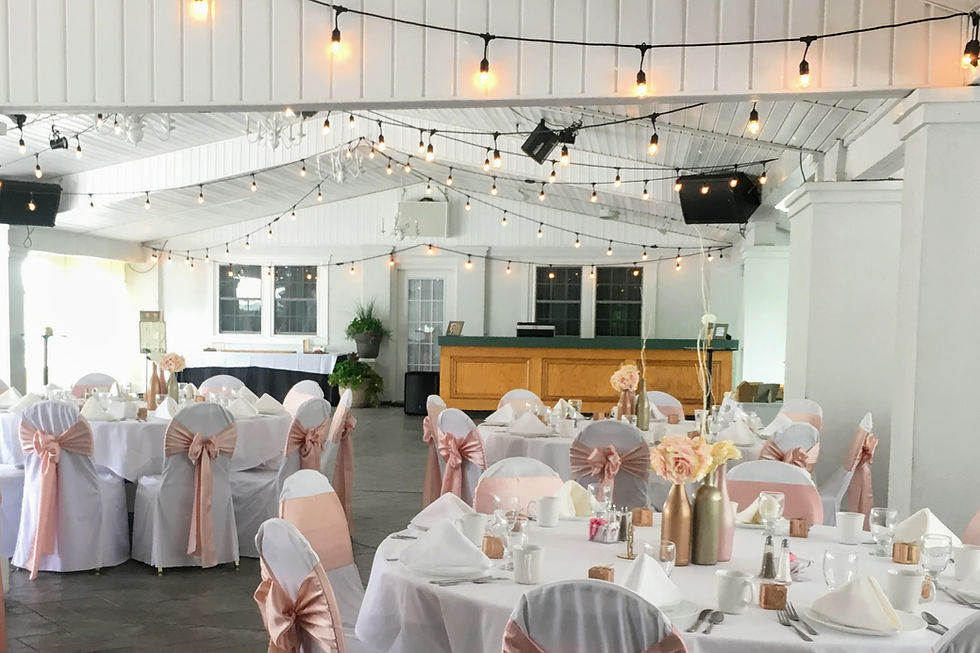 Kloc's Outdoor Garden Pavilion (view of tables towards dance floor)