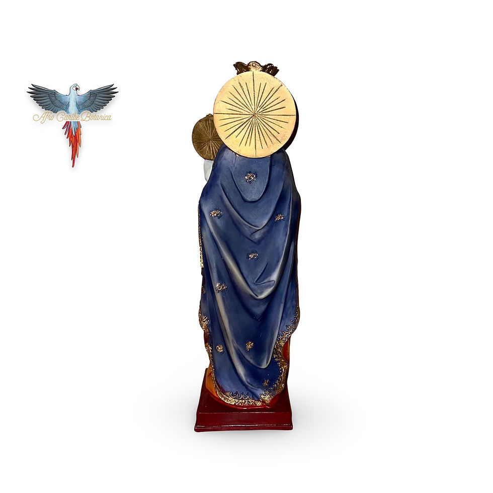 Miniatura: Our Lady Of Czestochowa - Barbara Africana - Black Madonna Figurine Back View