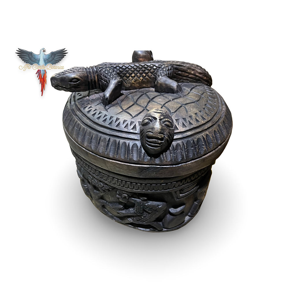 Miniature : Orunmila Vessel - Batea De Orula - Left Side