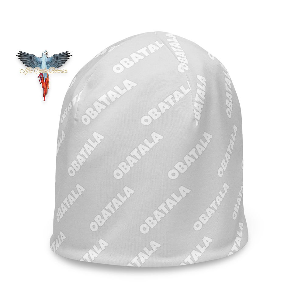 Thumbnail: Obatala All-Over Print Beanie Back Side