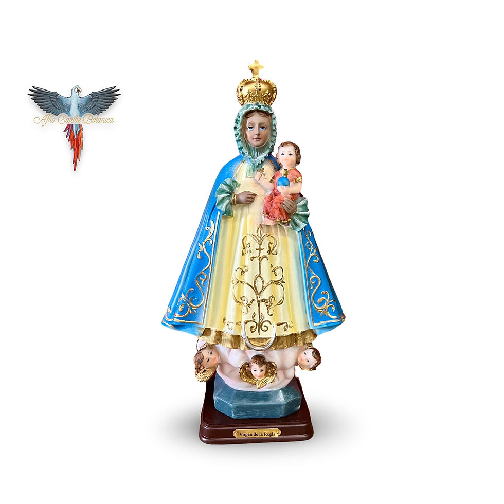 Miniature : Our Lady Of Regla Figurine Front View