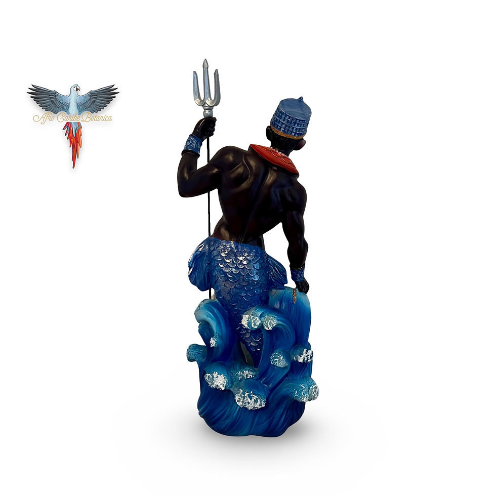 Miniatura: Orisha Olokun Figurine Back View