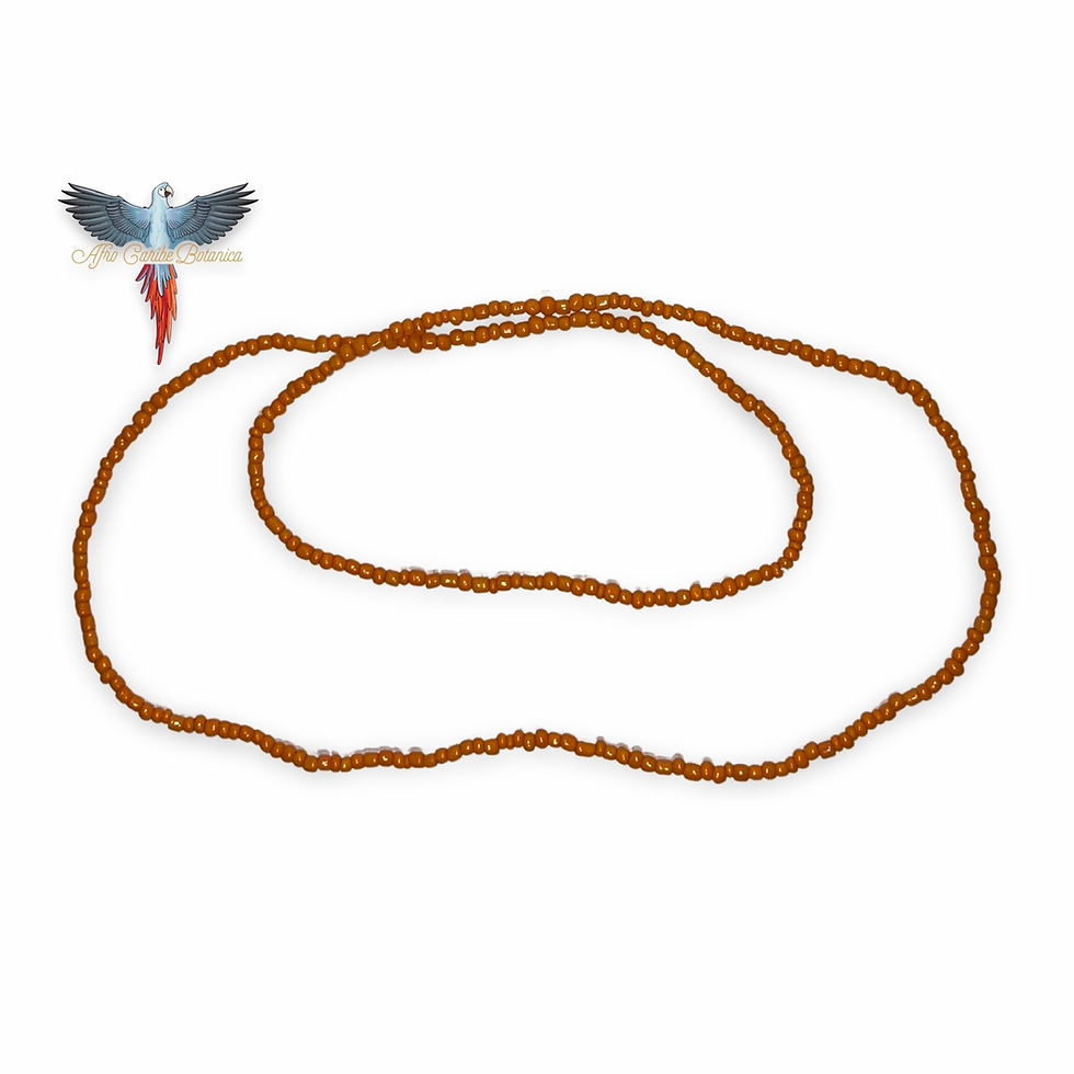 Thumbnail: Orange Solid Color Bead Necklace