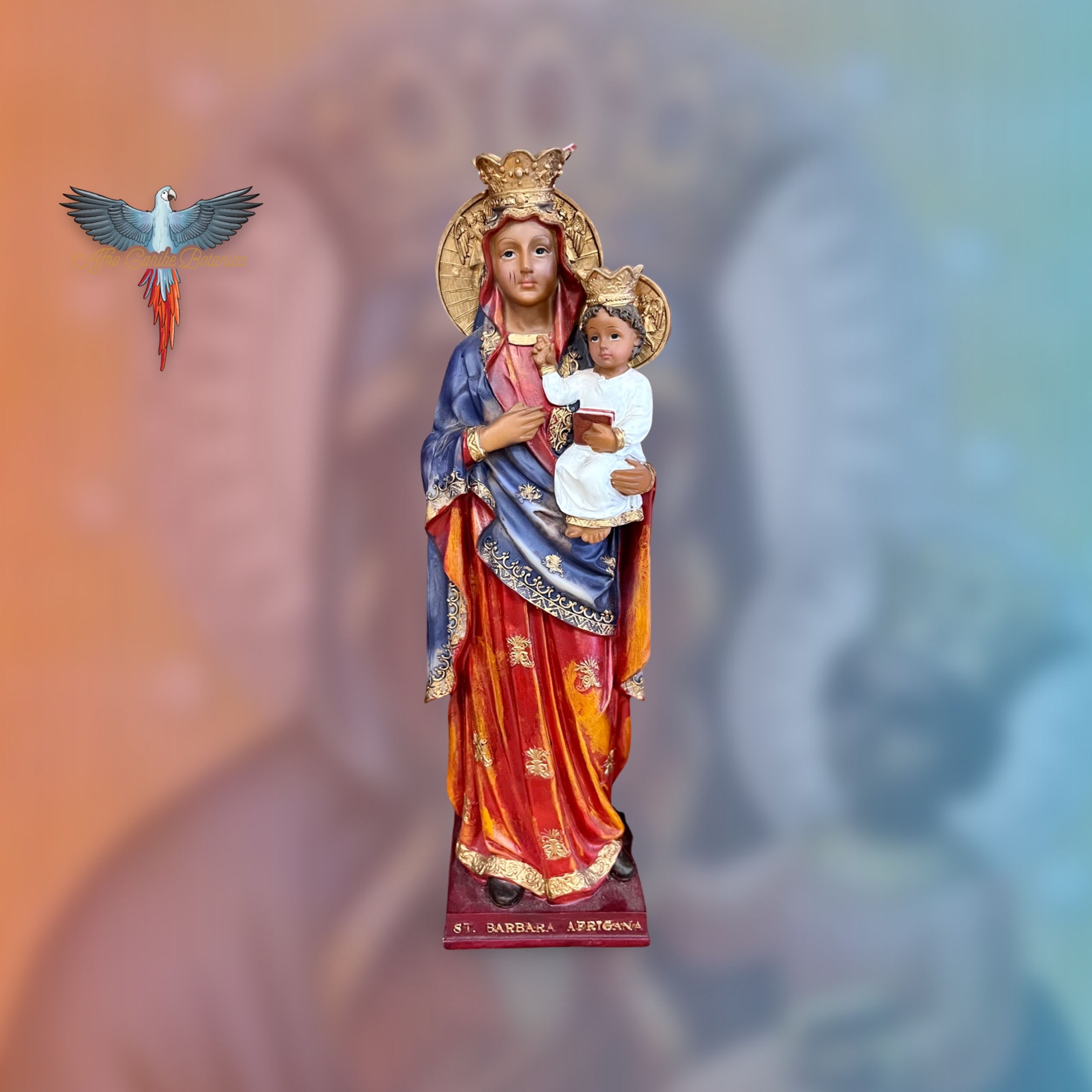 Our Lady Of Czestochowa - Barbara Africana - Black Madonna Figurine