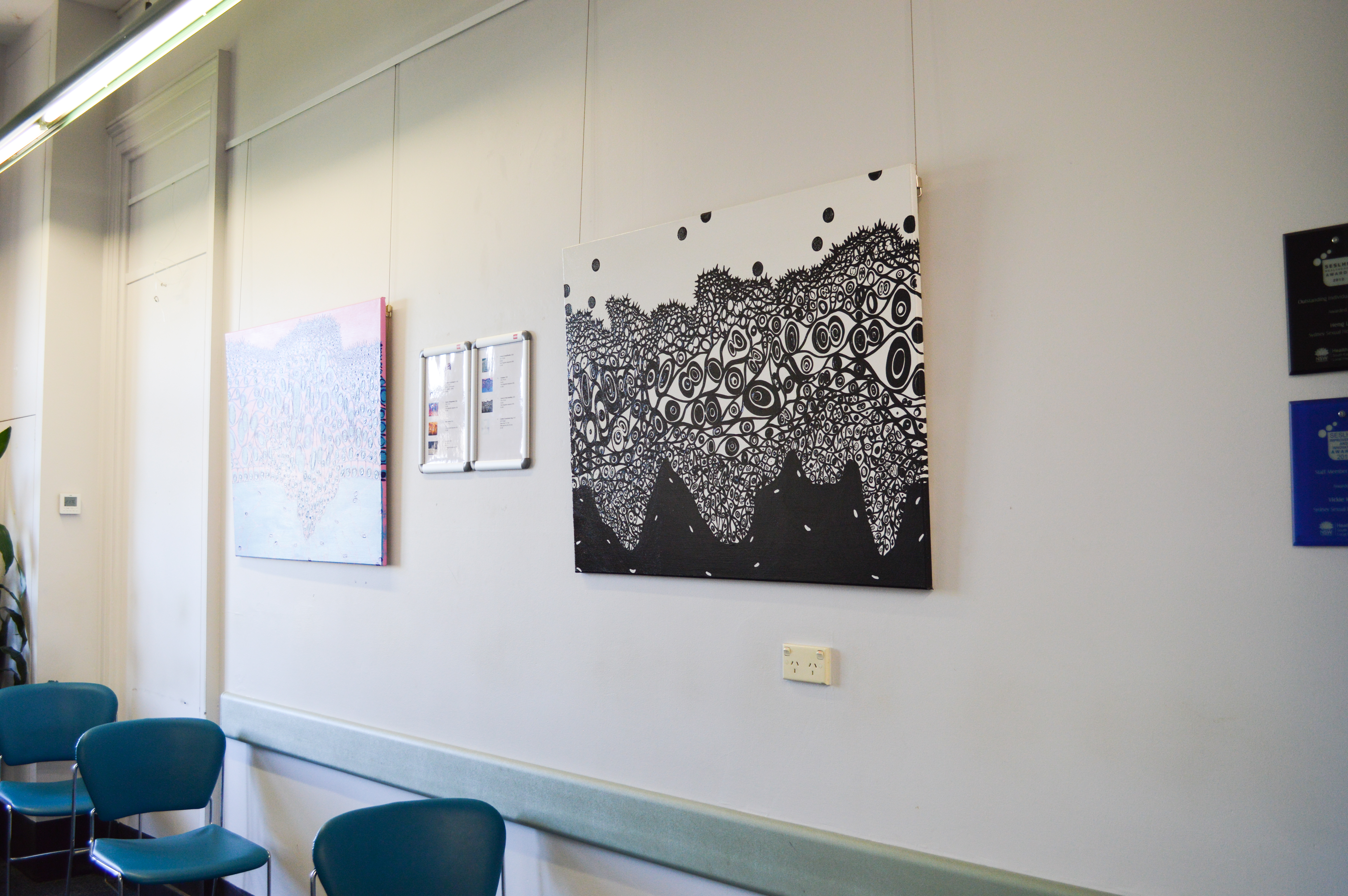Installation view at Sydney Sexual Health Centre
