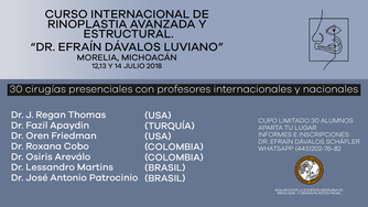 Curso internacional de rinoplastia avanzada y estructural