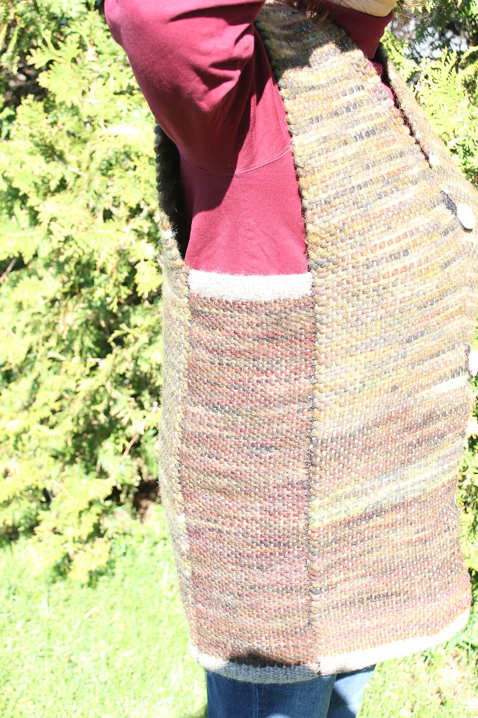 Thumbnail: Wool Vest with Deer Antler Buttons