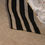 Thumbnail: WOOL TWIN BLANKET 58"x96" Cream with black stripes