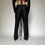 Thumbnail: Black Blazer Top and Pants Set   Size  S-M