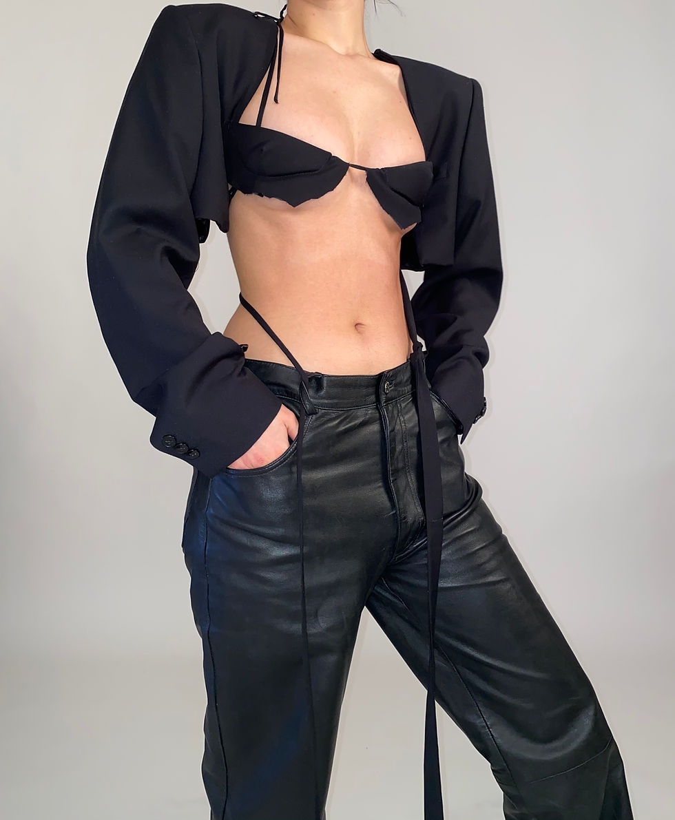 Thumbnail: Black Blazer Top          Size/ XS