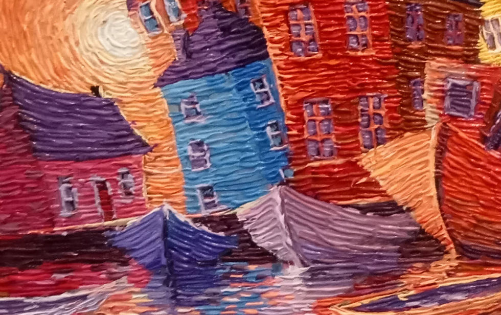 Thumbnail: textured palette knife painting