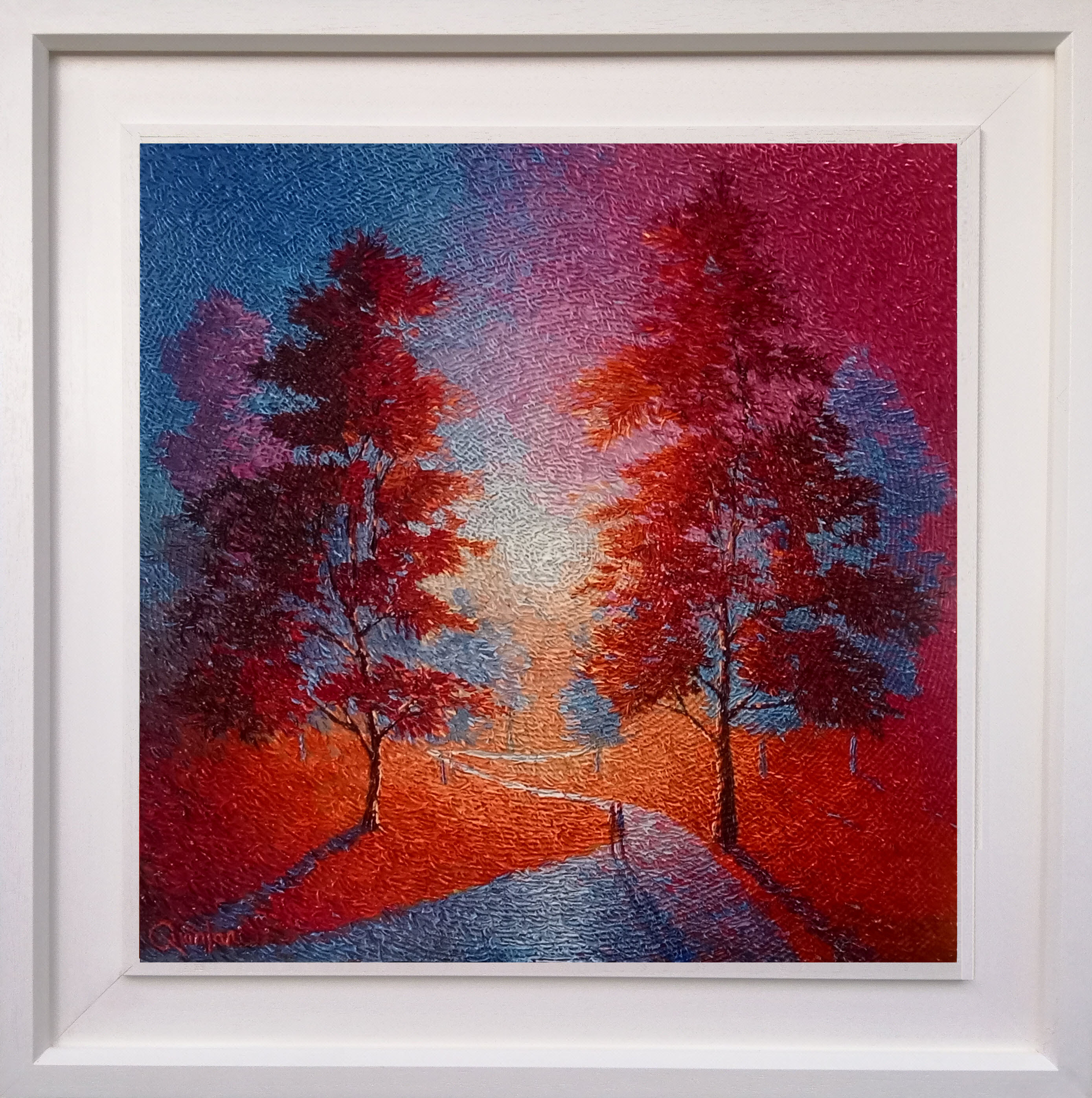 Original textured abstract tree, unique atmospheric,