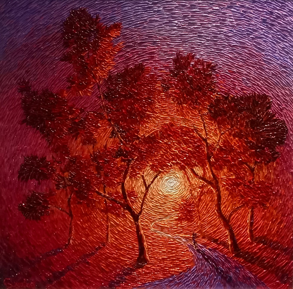 unique abstract tree paintings