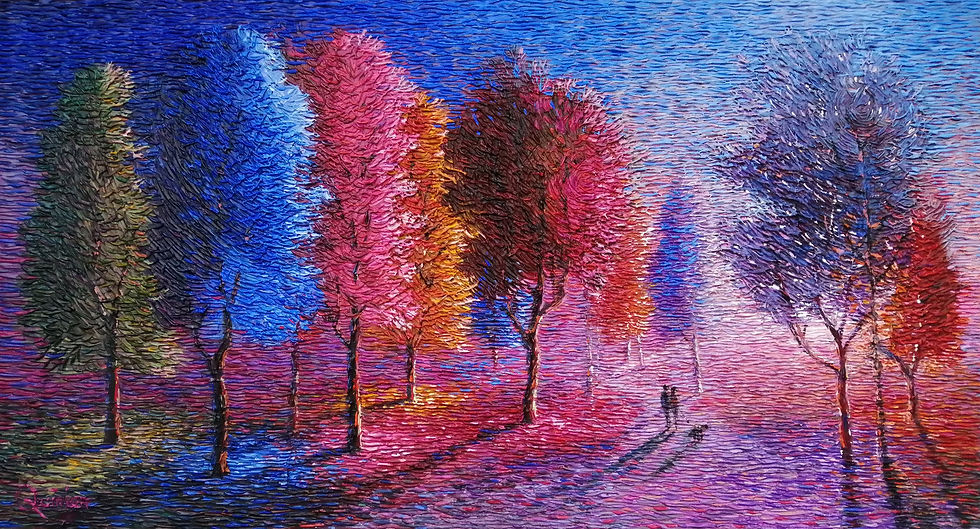 Original textured palette knife painting