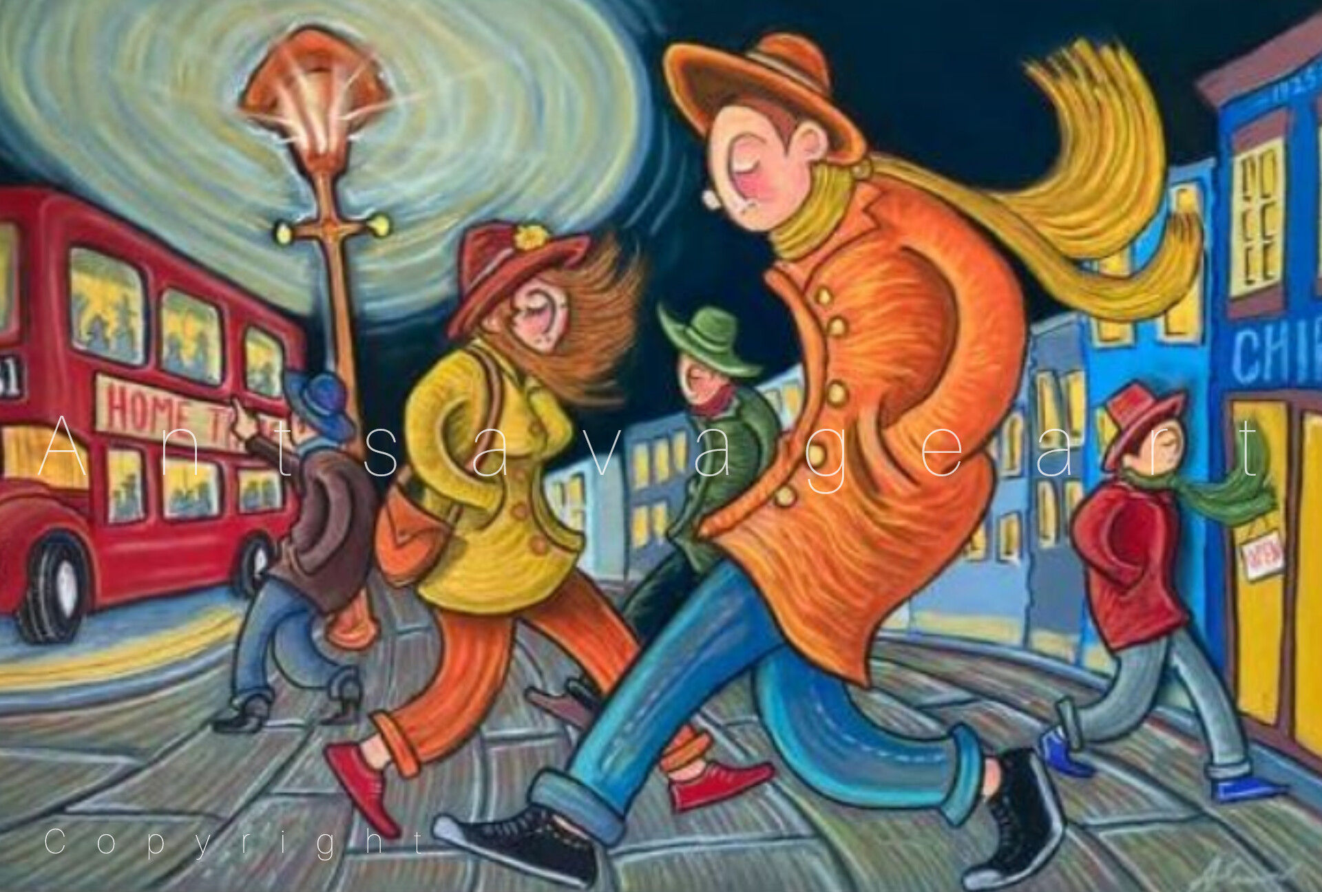 'Home time' Pastel painting Art print.(MEDIUM 12x16")Choice of mount colour.