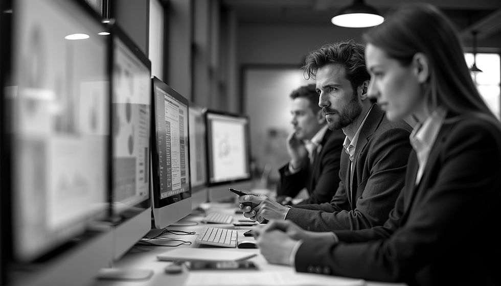 Vue d'ensemble d'un investisseur examinant des graphiques financiers