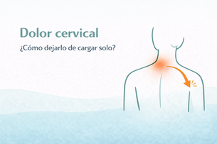 dolor cervical en el cuello y hombros (ilustración minimalista)