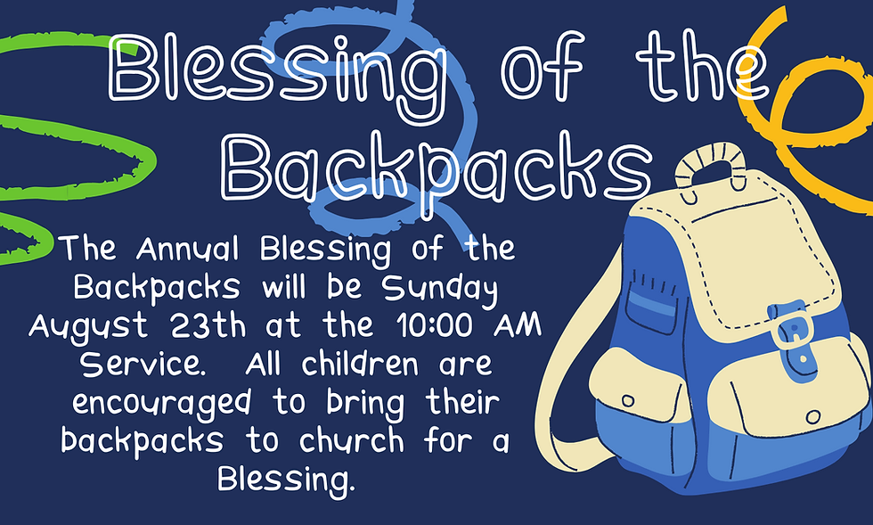 Blessing of the Backpacks