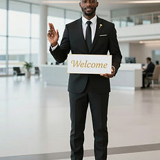 Chauffeur waiting for customer to arrive from the airport