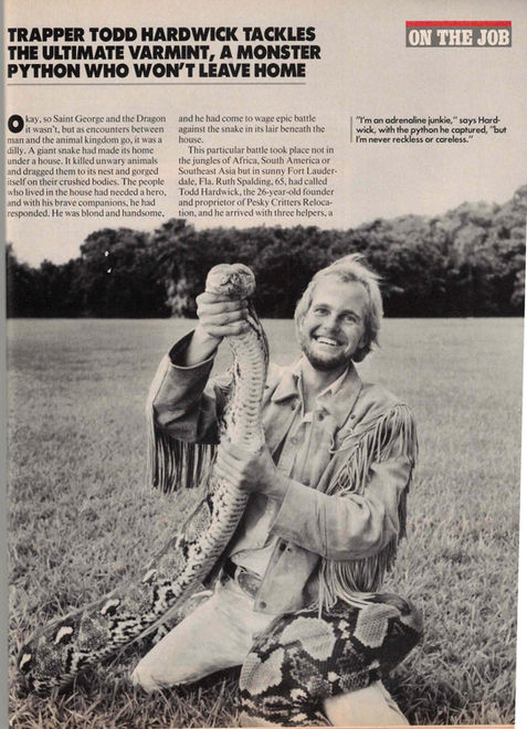 Wildlife Trapper Todd Hardwick in People Magazine
