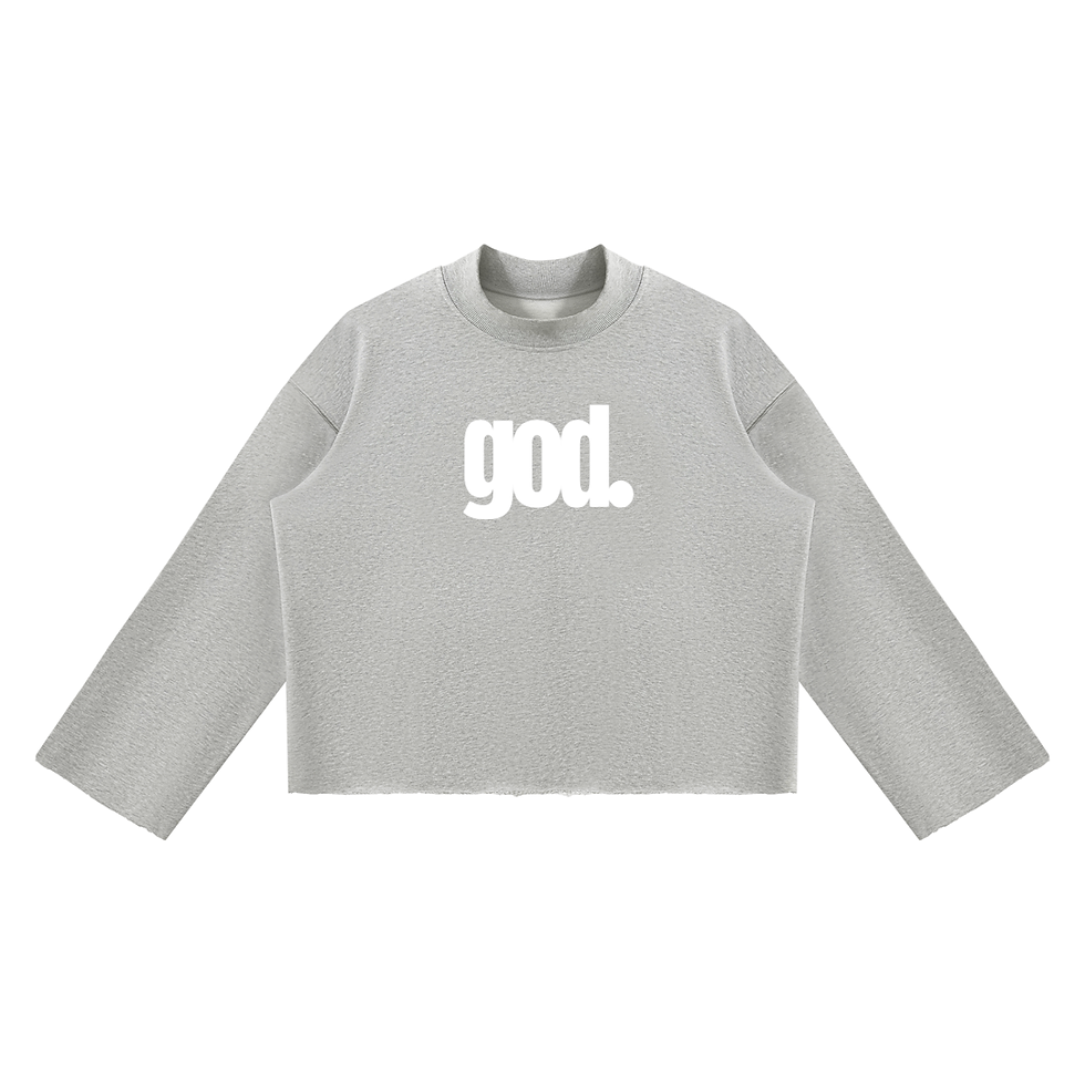 Thumbnail: god. Unisex Raw Edge Boxy Sweatshirt