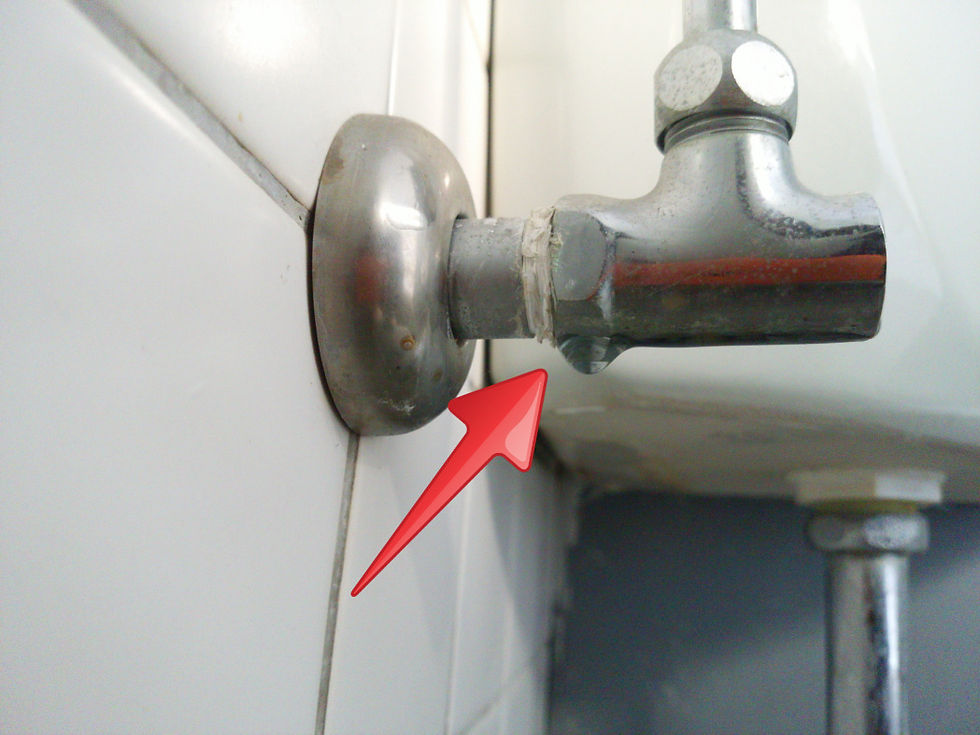 アングル止水栓 漏水状況