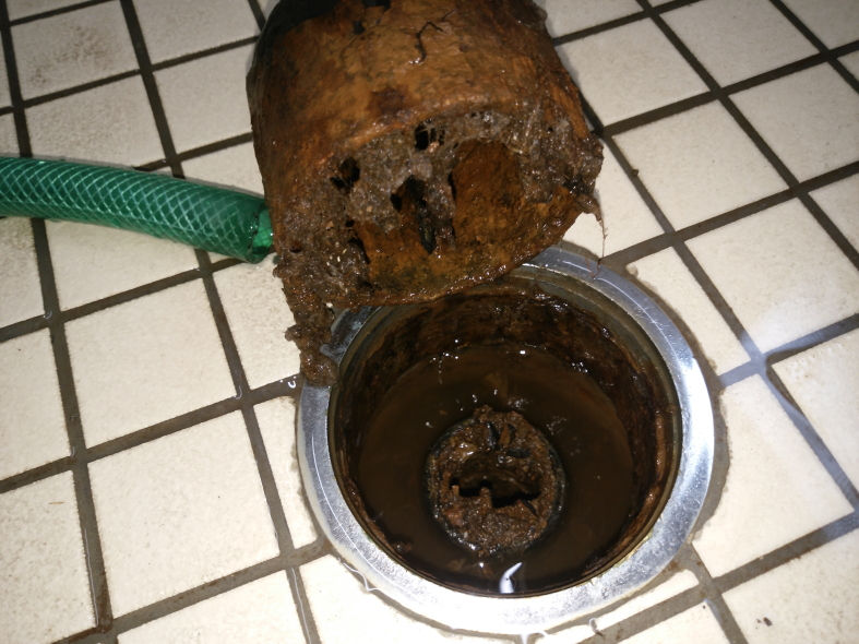 土間排水つまり修理 - 宮津市