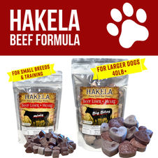 Hakela Beef Liver and Beef Heart Freeze Dried Dog Treats group with Minis Dog Training Treats and Big Bites for Large Breeds by Koda Pet Foods