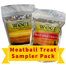 Link to shop Zaniya Woci Freez Dried Meatballs 5oz Sampler Pack