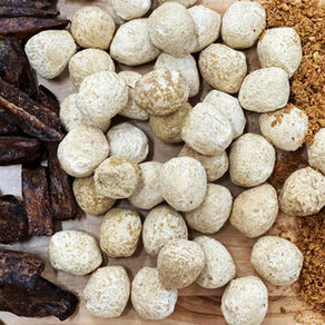 Various dog treats laid out next to each other