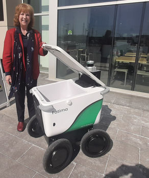 Lee with Fatima- Serve robot