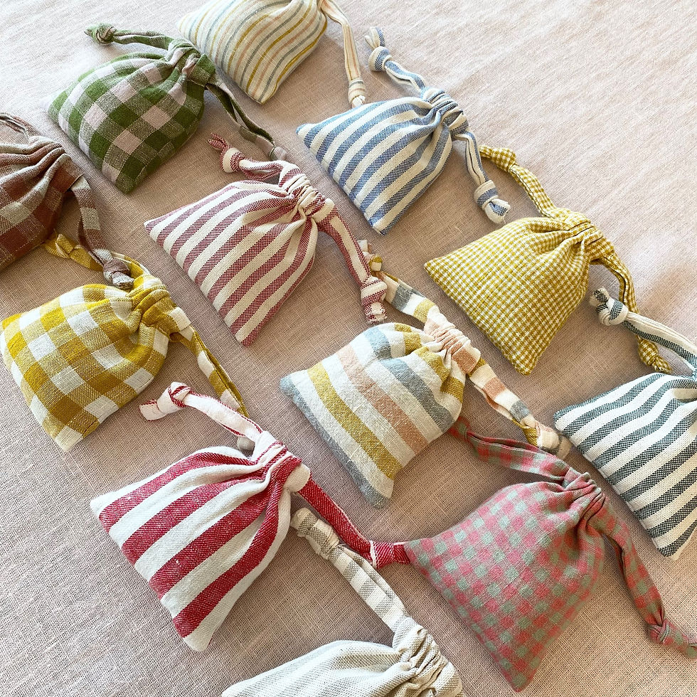 Thumbnail: Lavender Drawstring Bag - Oxford Green 