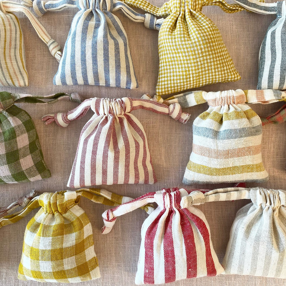 Thumbnail: Lavender Drawstring Bag - Oxford Green 