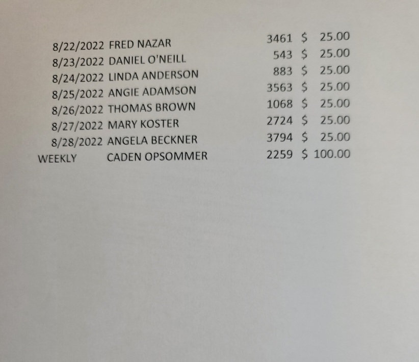 Calendar Winners