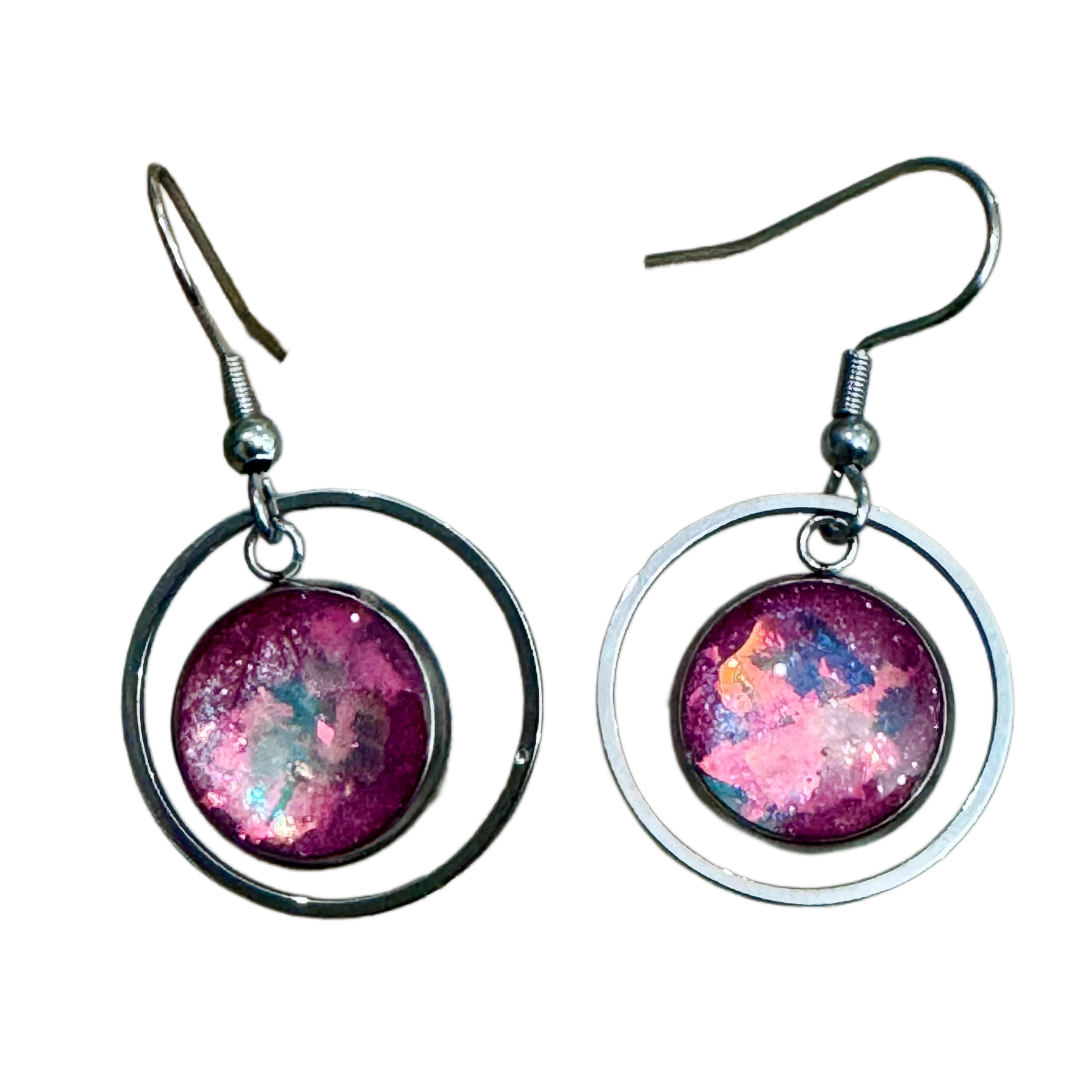 Pink Orbit Earrings