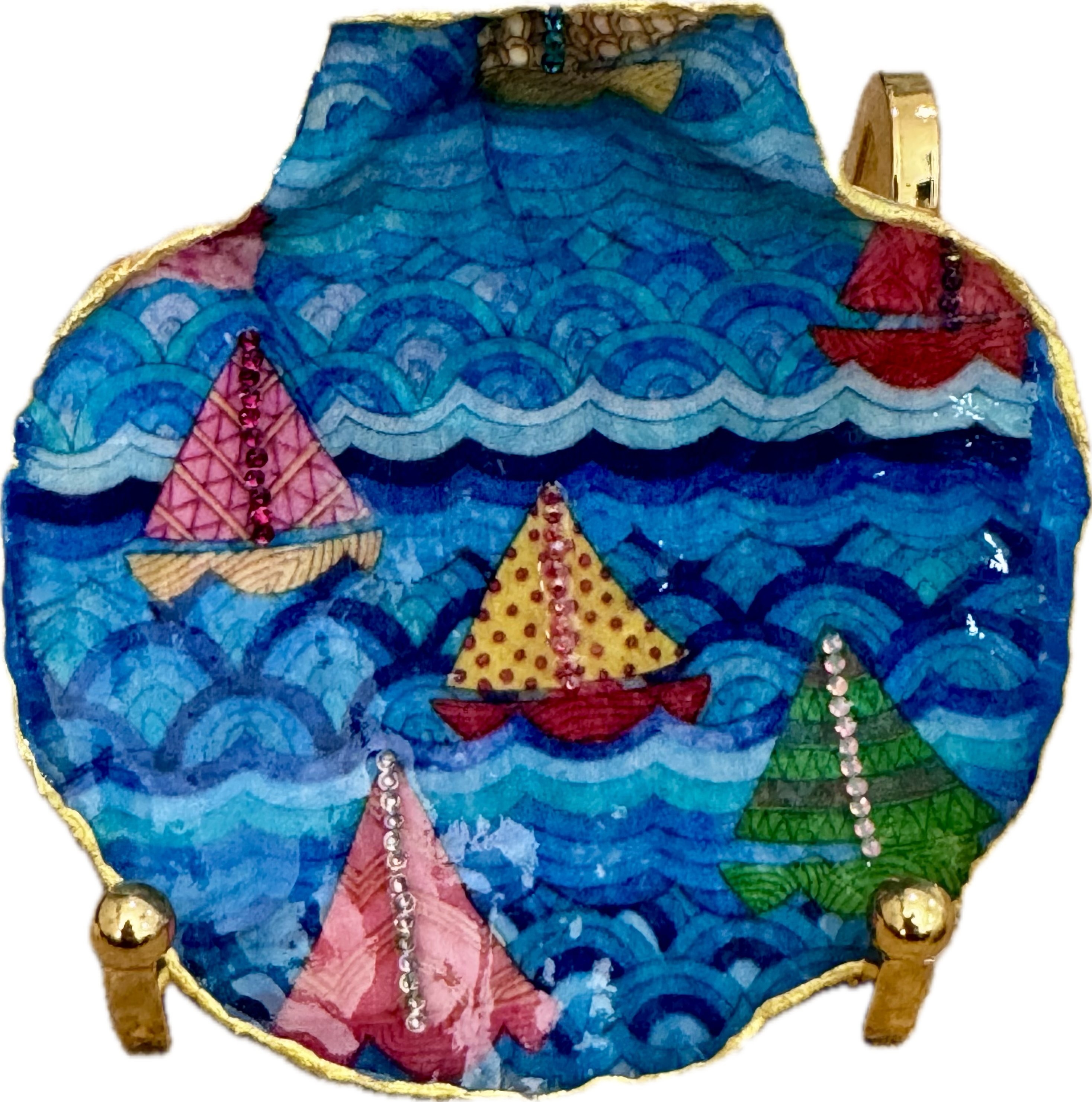 Geometric Sea Scallop Shell Jewelry Dish