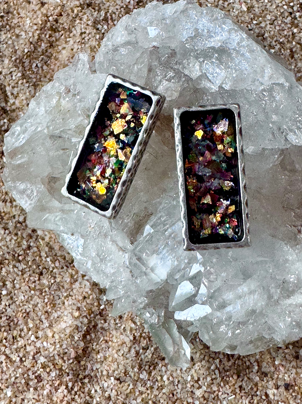 Thumbnail: Midnight Mosaic Bar Earrings