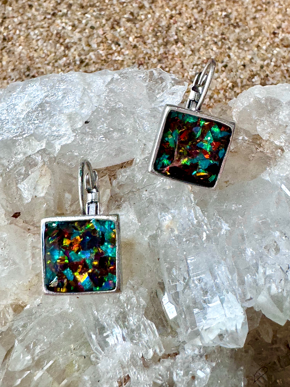 Thumbnail: Midnight Mosaic Square Earrings