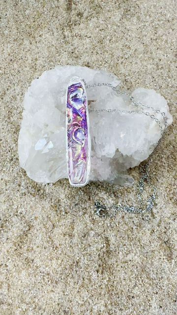 Thumbnail: Pink Aura Bar Necklace