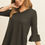 Thumbnail: Solid Bell Sleeve V-Neck Top